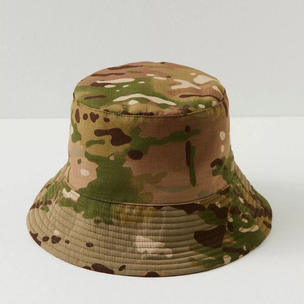 NWOT Free People Quilted Camo Bucket Hat